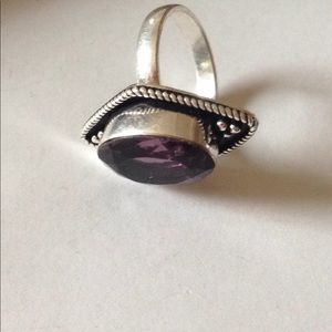 925 amethyst ring